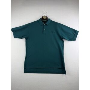 Harley Davidson Polo Shirt Green Short Sleeve Embroidered Logo Mens Large